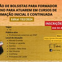 IFMT divulga inscrições para formadores externos bolsistas no Programa Dom Pedro Casaldáliga 